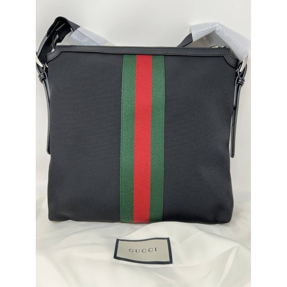 New GUCCI messenger bag Techno Canvas Web Flat Messenger Medium size crossbo… - Picture 5 of 9